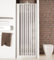 Cabine porte avant de douche, dimensions 100 cm, cabine soufflet ouverture latérale blanche.