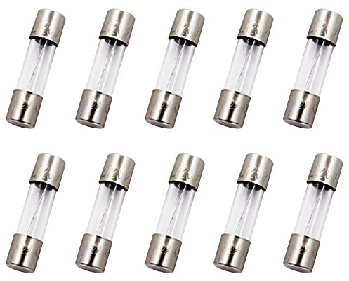 COOLOOdirect 10 Stück F0.5AL 500mA Schnellgeblasene Sicherung 0,5A 0,5A 125V Glassicherungen 5x20mm (125V F0.5A)