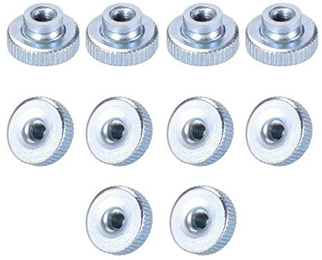 sourcing map Knurled Thumb Nuts, 10Pcs M3x0.5mm Iron Round Knobs Fastener for 3D Printer Parts