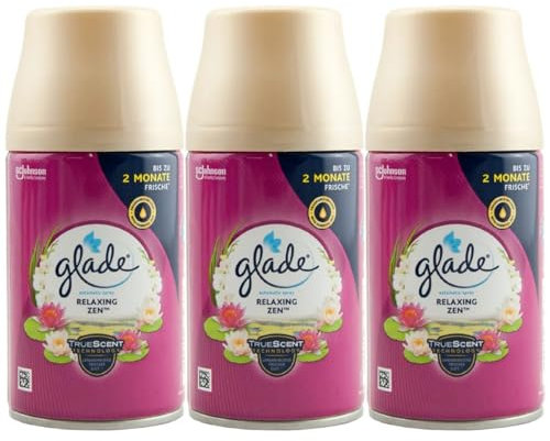3 x Glade Automatic Spray Relaxing Zen, Air Freshener Refills 269ml