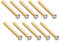 JSDDE Piercing 10 Stück Set Chirurgenstahl Strasssteine Nasenpiercing Nase Gerade Ringe Nasenstecker Nasenringe Fake Körper Piercing Schmuck 3mm / 8G Gold