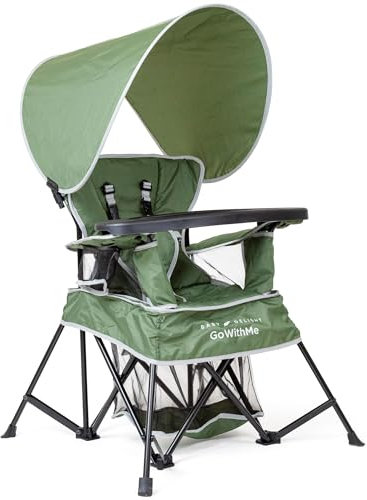 Baby Delight Go with Me Venture Tragbarer Stuhl, für drinnen und draußen, Sonnendach, 3 Wachstumsstadien für Kinder, Moosknospengrün