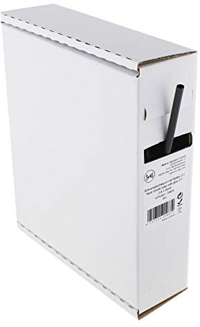Schrumpfschlauch schwarz 3:1 mit Kleber, 3,0-1,0mm, 5 Meter - Spenderbox