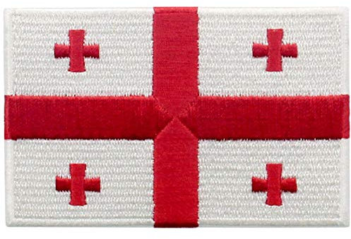 Georgische Flagge Bestickter Aufnäher zum Aufbügeln/Annähen