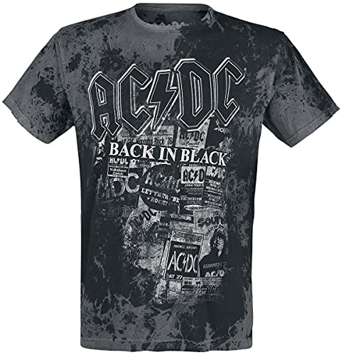 AC/DC Back in Black Männer T-Shirt grau/schwarz Band-Merch, Bands XXL