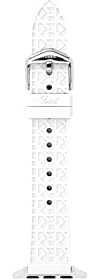 Fossil Bracciale compatibile con Apple Watch, 38/40/41 mm - 18 mm Silicone bianco, S380017