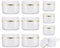 AUXSOUL 10 Stück Cremedosen zum Befüllen 100ml & 50ml, Leer Tiegel für Creme, Weiß Kunststoff Kosmetikdose mit Goldband, Kosmetikbehälter Leerdose für Make-up-Cremes