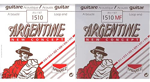 Savarez 668727 Jeu de Cordes pour Guitare acoustique & Jeu de Cordes pour Guitare acoustique 668737 1510MF Loop End (11-46)