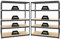 PROREGAL Mega Deal 2X Étagère Charge Lourde Giant Elephant | 180x150x60cm | 200kg par Niveau | Noir | Lot d'étagères Robustes de Garage, Atelier, Cave, sous-Sol, Stockage, Rangement, Rayonnage