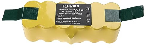 EXTENSILO Akku kompatibel mit iRobot Roomba 555 | 560, 562, 563, 535, 540, 550, 565, 564, 551, 561 Saugroboter (4000 mAh, 14,4 V, NiMH)