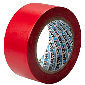 Shadow Foam PVC Floor Marking Tape | Premium Vinyl Safety Marking Tape| For Warehouses, Industry, Shops | 33M Single Roll (Red, Single 50mm)