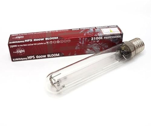 ALL4SALE Professionelle Glühbirne 600 W BLOOM HPS GROW PURE LIGHT