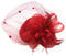 COSFAN Fascinators Hut,50s Women's Feather Headband,Flower Mesh Face Veil Feather Hair Clip,Hair Accessories for Cocktail Tea Party Masquerade