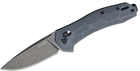 Kershaw Covalent Pocket Knife, DuraLock Lock, KVT Opening Mechanism with Drop Point Blade, Mid Size Everyday Carry with D2 Steel, Pocketclip,Gray
