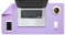 Mausepad XL, Große Mausmat, DOBAOJIA Laptop-Schreibtischmatte, Schreibtischunterlage, Büro Schreibtisch Pad, Schreibblock, Doppelseitige Verwendung PU Leder Wasserdicht, 70 x 35cm Violett/Violett