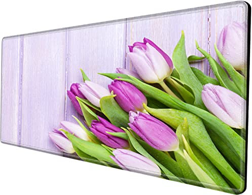 BBSujane Sous-main de jeu extra large de 121,9 cm, grand tapis de bureau géant de 122,9 x 61,9 cm, tapis de souris surdimensionné, tapis d'ordinateur surdimensionné, base antidérapante pour femme