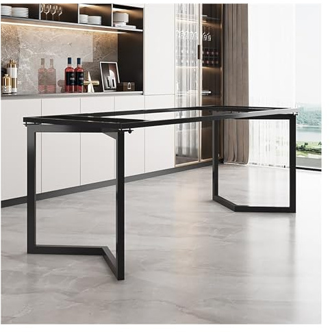 Tischbeine Metall, Tischbein Metallfuß Für Sitzbank, Tischgestell Tischfüße Metall, Schmiedeeiserne Tischbeine, Tischbeine Klappbar, Industrial Tischkufen, Für DIY Sitzbank, Couchtisch ( Color : Black