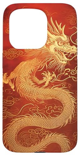 Hülle für iPhone 15 Pro Traditioneller chinesischer Drache