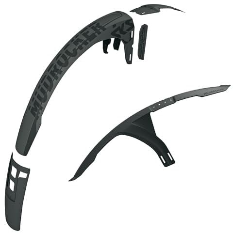 SKS GERMANY MUDROCKER Set de garde-boue pour VTT (accessoires de vélo en plastique haute performance résistant aux chocs, fixation innovante, protection efficace contre les éclaboussures), noir