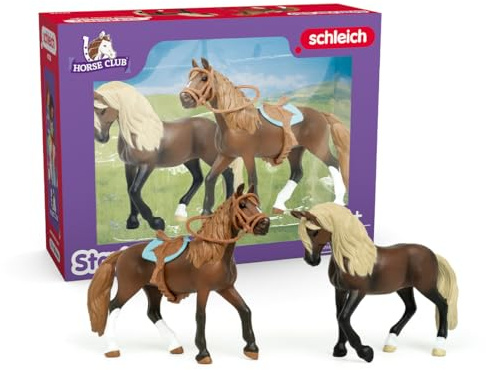 schleich Horse Club | Horse Club Paso Peruano Starter-Set 42738 | 4 Teile | Spielset ab 6 Jahren | Set mit Figuren, vielen Funktionen und zahlreichem Zubehör | detailgetreues Pferdespielzeug