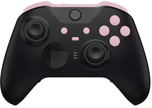 eXtremeRate Tasten Set für Xbox Elite Series 2/Series 2-Core Controller, DIY-Ersatz Knöpfe ABXY/Trigger Bumper/Profile-/Ansicht-/Menü-Buttons für Xbox Elite Series V2/V3 Gamepad Model 1797-Pink