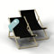 HAGO Liegestuhl Schwarz Liege Stuhl Strand Strandliege Sonnenliege Gartenliege Klappstuhl Lounge Chill 2 Stück