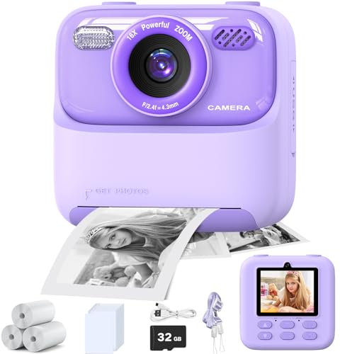 masterbee Macchina Fotografica Istantanea, Regalo Bambina/Regalo Bambino, Fotocamera per Bambini, Macchina Fotografica Bambini, Video HD 1080P, Giochi Bambini 3 4 5 6 7 8 9 10 11 12 Anni