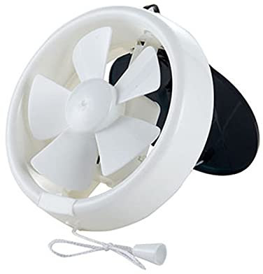 Ventilador extractor 6 Ventana redonda pulgadas de ventilación Ventilador Cocina Exhaus ventilador del baño de cristal ventana de ventilación del ventilador con el lazo y la cubierta, 25W Extractor de