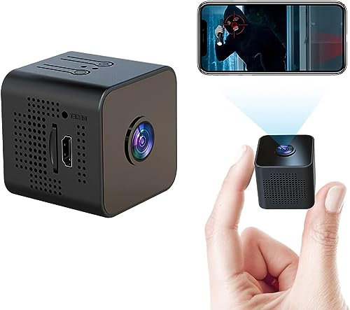 Qualihome Mini Spy Cameras Hidden 2K HD Wireless Portable Small Video Camera with Night Vision Motion Detection, Home Security Nanny Surveillance Cam Perfect Video Bady Camera for Indoor and Outdoor