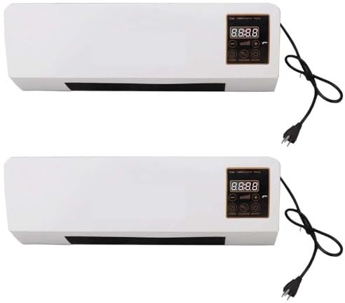 PRMTYUP Aire Acondicionado Sin Conductos, Aire Acondicionado Montado En La Pared Con Control Remoto Y Temporizador, Aires Acondicionados PortáTiles, Mini Aire Acondicionado,blanca,2pcs