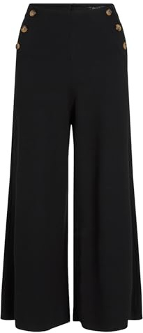 King Louie Damen Hose Pia Culotte Milano Uni (DE/NL/SE/PL, Alphanumerisch, M, Regular, Regular, Black)