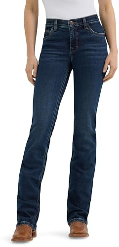 Wrangler Women's Willow Mid Rise Performance Waist Boot Cut Ultimate Riding Jean, Traci, 34-34