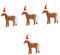 Warmhm 4 Stück Weihnachtspony-Ornamente Weihnachtsbedarf Einhorn-Verzierung Weihnachtsdeko Weihnachtsschmuck Christbaumschmuck Weihnachtsbaum-Anhänger Plastik Plus Kunstfell
