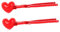CORHAD 2St Liebe Schneeball Clip Herz-Schneeball-Clip Werkzeuge für Schneeballschlachten Spielzeug für Kinder kinderspielzeug Schneeballclips für Kinder Schneespielspielzeug im Freien rot