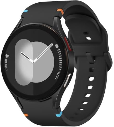 Wepro Compatible with Samsung Galaxy Watch 7 Strap 6/5/5 pro/4/FE Strap 40mm 44mm, Galaxy Watch 6 Classic 47mm 43mm, No Gap Sport Soft Replacement Band, Black