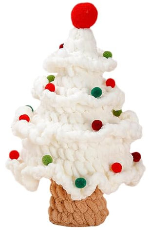 Albero di Natale all'uncinetto, albero di Natale decorativo all'uncinetto, albero di Natale lavorato a maglia, albero di Natale intrecciato, albero di Natale in miniatura, albero di Natale lavorato a