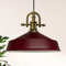 bamyum Asletl-Marine Hängelampe Industrial Vintage Ø40 cm, Küchenlampe Hängend, Wohnzimmerlampe, Pendelleuchte Esstisch Burgenderrot Metall