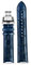 JVEIWAD 20 21 22 mm Rindsleder-Uhrenarmband, Schwarz, Braun, Blau, kompatibel mit Rolex Datejust Black Submariner Cellini Serie 50535 50509(Blue-Silver,21mm)
