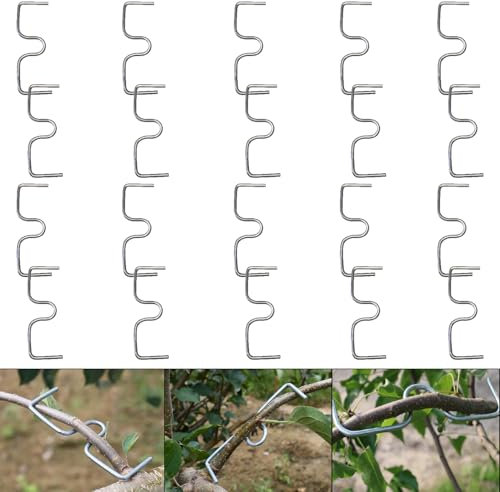Tyafzzn 20 Stück Astspreizer M13cm, Astbieger für Obstbäume, M-Formiger Astspreizer, Astklammern für Obstbäume, Zweigspreizer, Astbiegewerkzeug zum Formen von Obstbaumzweigen