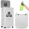 Doncerex Cubo de Basura de Cocina de 100 Litros para el Reciclaje de Botellas con Tapa abatible, Contenedor de Botellas de Plastico y Vidrio con Ruedas y Bolsa Extraible Reutilizable (Blanco)