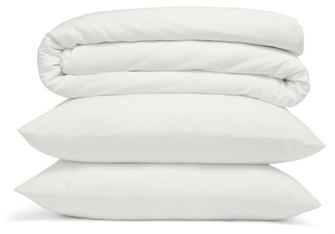 Cosy House Collection 100% Viskose aus Bambus Bettwäsche-Set 3-teilig – Ultra weiche Bettwäsche – Bettbezug mit Reißverschluss, inklusive 2 Kissenbezüge