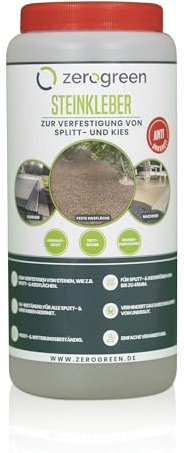 zerogreen Steinkleber – Hochfeste Kies- & Splittverfestigung zum Mischen, extrem stabil & langlebig, wasserdurchlässig & witterungsbeständig, ideal für Terrassen & Gartenwege
