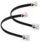 Vaguelly 2pcs Flat Phone Cable 6-core Short Telephone Line Male to Male Office