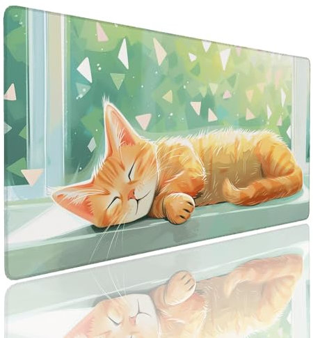 Alfombrilla Ratón XL 700x300x4mm Mouse Pad Gaming Grande Alfombrilla Escritorio Impermeable, Mousepad Antideslizante, Protector Tapete Escritorio con Bordes Cosidos, Desk Mat PC, Oficina Cartoon (8)