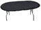 DAZZLEEX Table Cover Waterproof 210D Oxford Cloth Poker Table Dustproof Gaming Table Cover For Oval Shaped Poker Desk 244 * 112cm (BALCK)