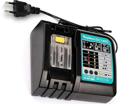 18V Ladegerät für 14,4V-18V Lithium-Ionen-Akku, Ersatz für Makita DC18RC, 3A Ersatz-Ladegerät für Makita Akku 18V BL1845B BL1840B BL1835B BL1830B BL1825B BL1820B BL1815 BL1845 BL1840 BL1835 BL1830