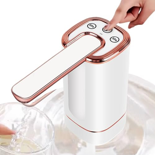 Nybhyjka Bomba para Botella De Agua | Dispensador De Agua Recargable Sin Cable - Bocal Silencioso para Uso En Exteriores Interiores Camping Picnic Barbacoa