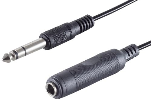 1aTTack.de 1 cavo di prolunga audio da jack da 6,3 mm a presa jack. Design robusto. Connettori stampati.
