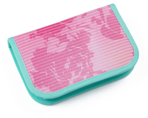 TOPGAL Federmäppchen für Mädchen/Kinder mit Zwei Klappen, gepolstert, mit Stundenplan und Gummischlaufen. (Penn 23005)