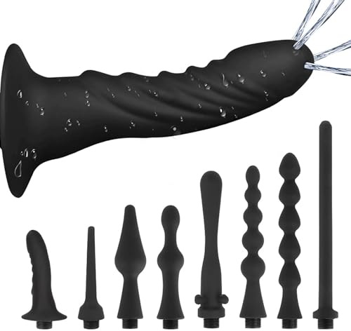 HXLXW Analdusche Silikon Intimdusche Für Männer Und Frauen, Klistier Für Analverkehr Mit Weichem Aufsatz Zur Hygienischen Analspülung Und Darmreinigung, Vaginaldusche Reinigungsgerät（B）